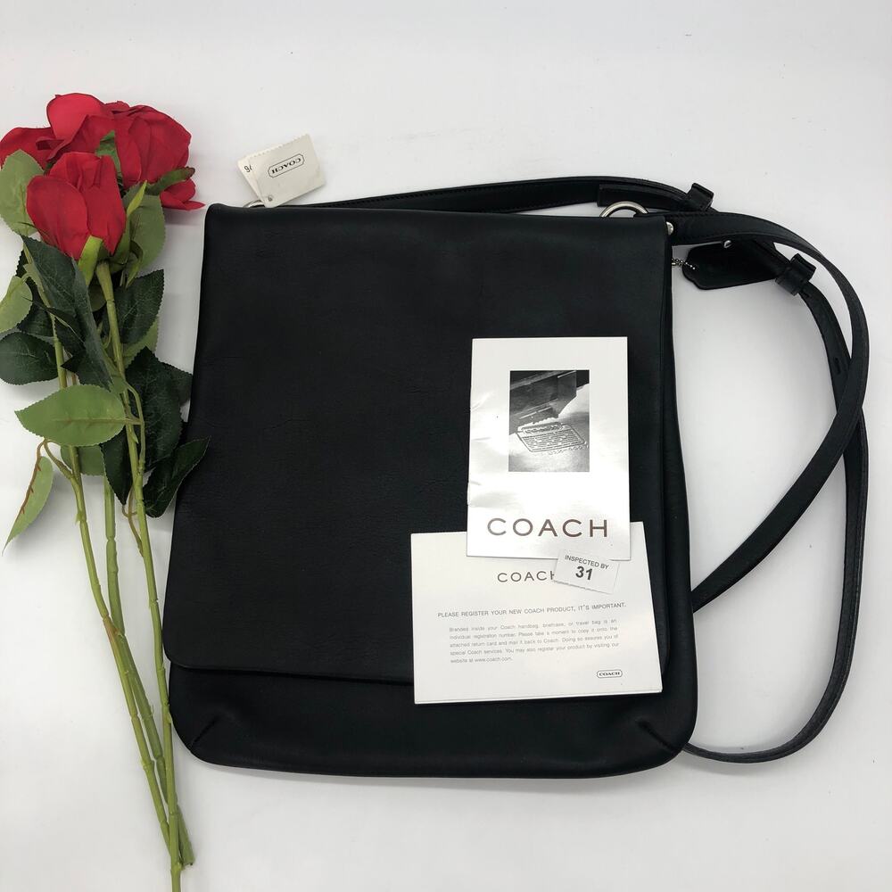 NEW Vintage Coach Chelsea Flat Hippie Bag 9458 Black 2000 Costa Rica - Picture 1 of 10